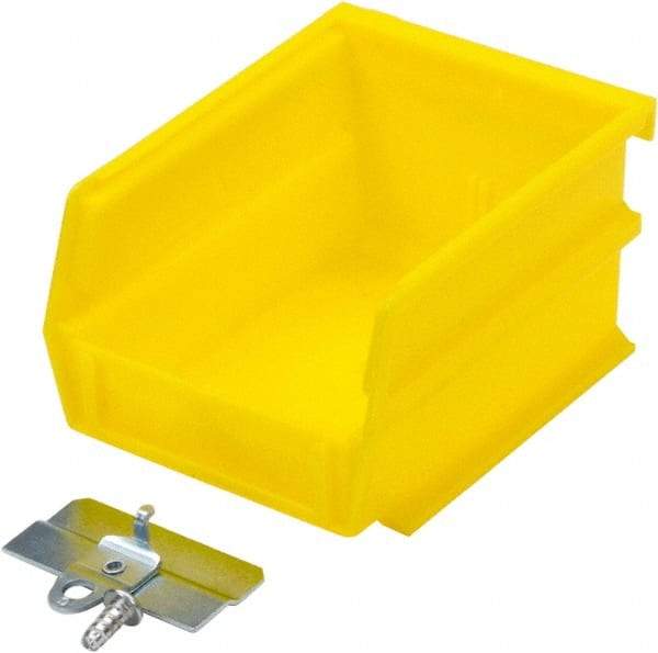 Triton - 5-3/8" Deep, Yellow Polypropylene Hopper Stacking Bin - 3" High x 4-1/8" Wide x 5-3/8" Long - All Tool & Supply