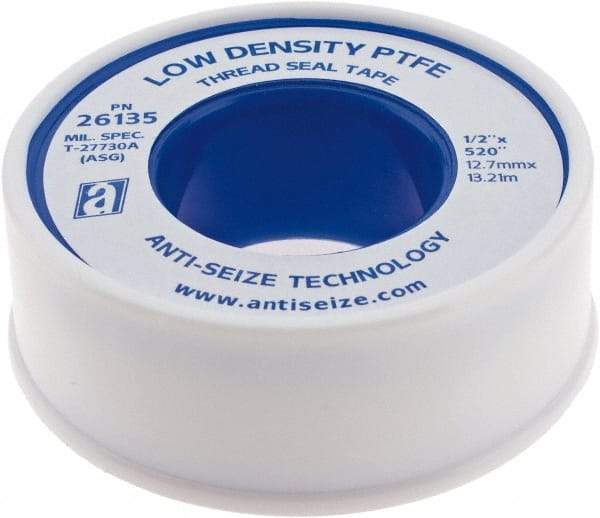 Value Collection - 1/2" Wide x 520" Long Low Density Pipe Repair Tape - -450 to 550°F, White - All Tool & Supply