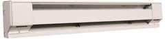 Marley - 72" Long, 240/208 Volt, 1500 Watt, 5100 BTU, Electric Baseboard Heater - Copper Element, Aluminum Fins, White - All Tool & Supply