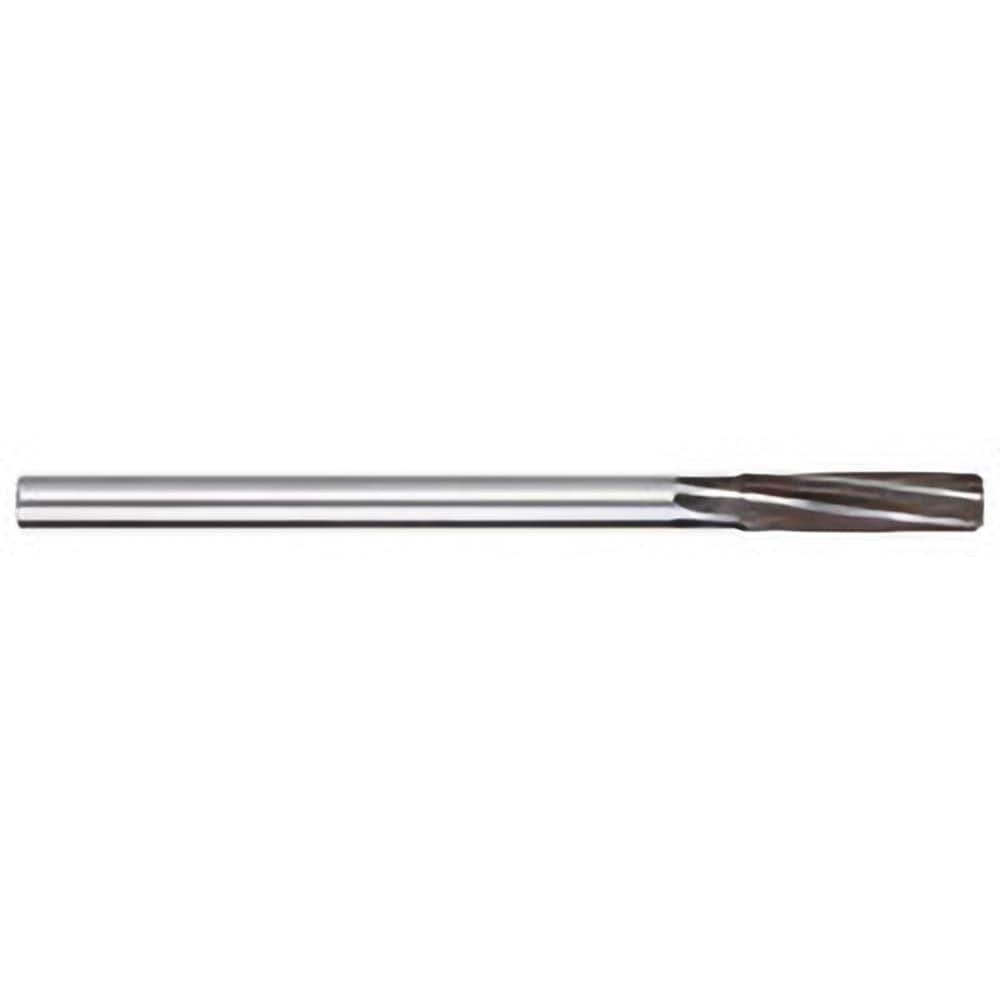 Chucking Reamer: 0.1855″ Dia, 4-1/2″ OAL, 1-1/8″ Flute Length, Straight Shank, Cobalt 6 Flute