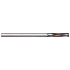 Chucking Reamer: 0.377″ Dia, 7″ OAL, 1-3/4″ Flute Length, Straight Shank, Cobalt 6 Flute