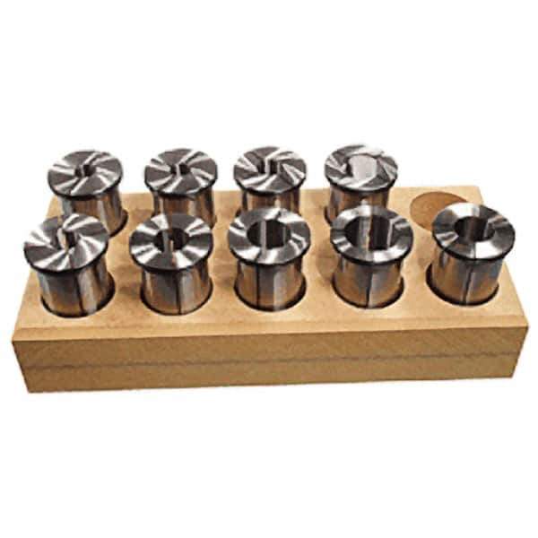 Iscar - 6 Piece, 3/16" to 5/8" Capacity, SC Collet Set - Series SC.750 - Exact Industrial Supply