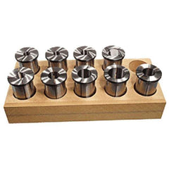 Iscar - 8 Piece, 3/16" to 1" Capacity, SC Collet Set - Series SC1.250 - Exact Industrial Supply