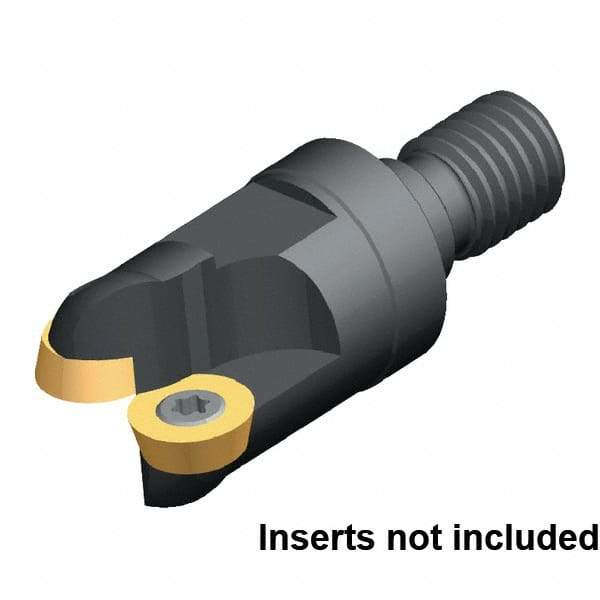 Kennametal - 25mm Cutting Diam, 63/64" Max Depth of Cut, Modular Connection Indexable Copy End Mill - 2 Inserts, RD.X 1003.. Insert - All Tool & Supply