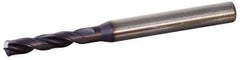 Kennametal - 7.39902mm 140° Spiral Flute Solid Carbide Screw Machine Drill Bit - Right Hand Cut, 41mm Flute Length, 79mm OAL, Standard Point, Straight Shank - All Tool & Supply