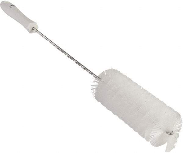 Vikan - 2" Diam Polyester Valve Brush - 19-5/8" OAL, 5-15/16" Head Length, Polypropylene & Stainless Steel Handle - All Tool & Supply