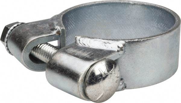 Made in USA - 2.42" ID, Steel Zinc Plated BCE Band Style Clamp - 0.12" Thick, 2-1/4" Hose - All Tool & Supply