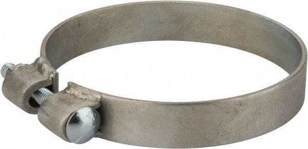 Made in USA - 3.67" ID, Steel Zinc Plated BCE Band Style Clamp - 0.12" Thick, 3-1/2" Hose - All Tool & Supply