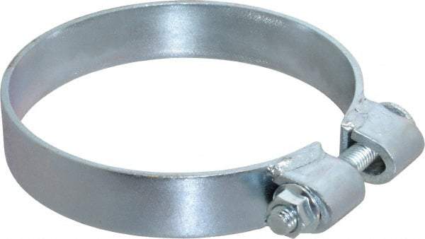 Made in USA - 5.17" ID, Steel Zinc Plated BCE Band Style Clamp - 0.12" Thick, 5" Hose - All Tool & Supply