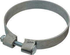 Made in USA - 5.67" ID, Steel Zinc Plated BCE Band Style Clamp - 0.12" Thick, 5-1/2" Hose - All Tool & Supply