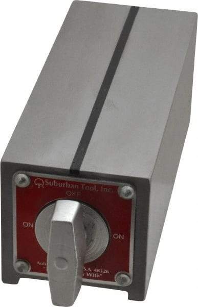 Suburban Tool - Standard Pole Rectangular Permanent Magnetic Block Chuck - 5" Long x 2" Wide x 2" High, Alnico - All Tool & Supply