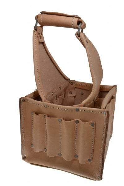 CLC - 17 Pocket Natural Leather Tool Tote - 8" Wide - All Tool & Supply