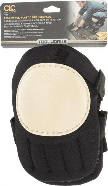 CLC - Size Universal, Hook & Loop Straps, Hard Protective Cap, Knee Pad - Foam Padding, Black, 2 Straps, Hard Plastic Cover - All Tool & Supply