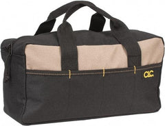 CLC - 8 Pocket Black & Khaki Polyester Tool Bag - 14" Wide x 5-1/2" Deep x 6" High - All Tool & Supply