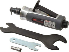 Ingersoll-Rand - 1/4" Collet, Straight Handle, Straight Air Die Grinder - 35,000 RPM, Rear Exhaust, 30 CFM, 0.3 hp, 620 kPa, 1/4 NPT - All Tool & Supply