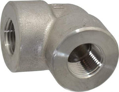 Value Collection - 1/2" Grade 304/304L Stainless Steel Pipe 90° Elbow - FNPT x FNPT End Connections, 3,000 psi - All Tool & Supply