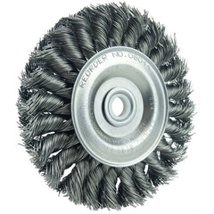 ‎4″ Standard Twist Knot Wire Wheel, .020″ Steel Fill, 1/2″-3/8″ Arbor Hole - All Tool & Supply