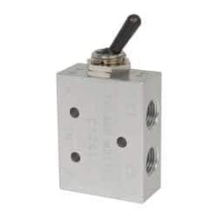 ARO/Ingersoll-Rand - 1/8" NPT Manual Mechanical Valve - 4-Way, 2 Position, Toggle/Manual & 0.2 CV Rate - All Tool & Supply