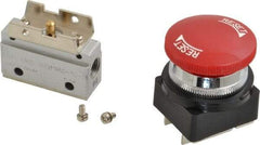 ARO/Ingersoll-Rand - 1/8" NPT Manual Mechanical Valve - 3-Way, 2 Position, Palm Button/Detent & 0.2 CV Rate - All Tool & Supply