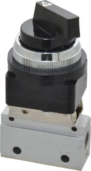 ARO/Ingersoll-Rand - 1/8" NPT Manual Mechanical Valve - 3-Way, 2 Position, Long Selector/Manual & 0.2 CV Rate - All Tool & Supply