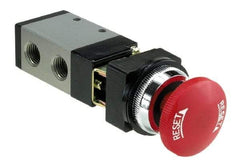 ARO/Ingersoll-Rand - 1/4" NPT Manual Mechanical Valve - 4-Way, 2 Position, Palm Button/Detent & 0.7 CV Rate - All Tool & Supply