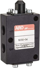 ARO/Ingersoll-Rand - 1/8" NPT Manual Mechanical Valve - 3-Way, 2 Position, Cam Stem/Spring & 0.4 CV Rate - All Tool & Supply