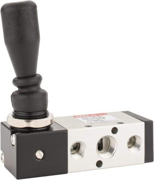 ARO/Ingersoll-Rand - 1/4" NPT Manual Mechanical Valve - 4-Way, 2 Position, Lever/Manual & 0.7 CV Rate - All Tool & Supply