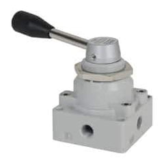 ARO/Ingersoll-Rand - 1/4" NPT Manual Mechanical Valve - 4-Way, 3 Position, Lever/Manual & 1.25 CV Rate - All Tool & Supply