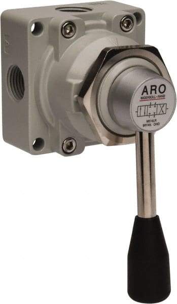 ARO/Ingersoll-Rand - 1/2" NPT Manual Mechanical Valve - 4-Way, 3 Position, Lever/Manual & 2.4 CV Rate - All Tool & Supply