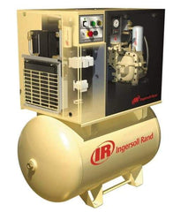 Ingersoll-Rand - 7.5 hp, 80 Gal Stationary Electric Horizontal Screw Air Compressor - Three Phase, 125 Max psi, 27 CFM, 460 Volt - All Tool & Supply