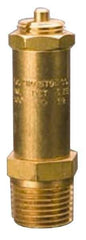 Kingston - 1/4" Inlet, Safety Relief Valve - 50 Max psi, Brass - All Tool & Supply