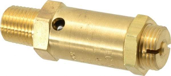 Kingston - 1/4" Inlet, Safety Relief Valve - 25 Max psi, Brass - All Tool & Supply