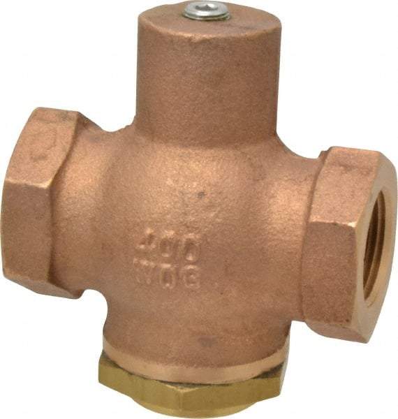 Kingston - 3/4" Brass Check Valve - Inline, FNPT x FNPT, 400 WOG - All Tool & Supply