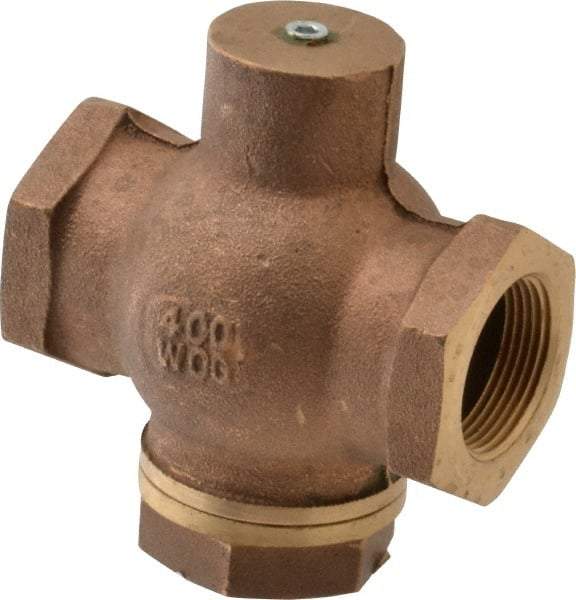 Kingston - 1-1/4" Brass Check Valve - Inline, FNPT x FNPT, 400 WOG - All Tool & Supply