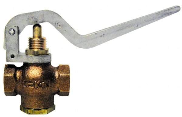 Kingston - 1" Pipe, 400 Max psi, Buna N Disc, Self Closing Control Valve - Balanced Valve Squeeze Lever, FNPT x FNPT End Connections - All Tool & Supply