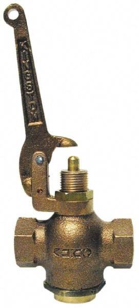 Kingston - 1-1/4" Pipe, 400 Max psi, Buna N Disc, Self Closing Control Valve - Pull Lever, FNPT x FNPT End Connections - All Tool & Supply