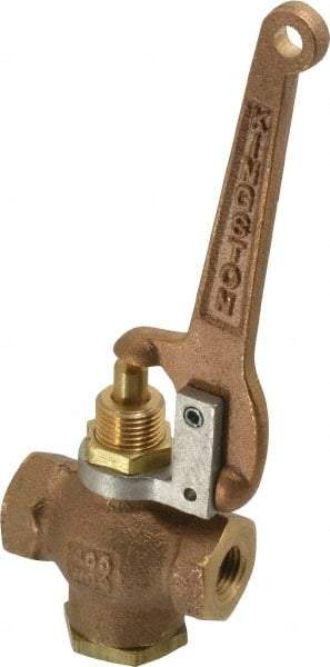 Kingston - 1/4" Pipe, 400 Max psi, Buna N Disc, Self Closing Control Valve - Pull Lever, FNPT x FNPT End Connections - All Tool & Supply