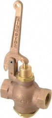 Kingston - 1/2" Pipe, 400 Max psi, Buna N Disc, Self Closing Control Valve - Pull Lever, FNPT x FNPT End Connections - All Tool & Supply