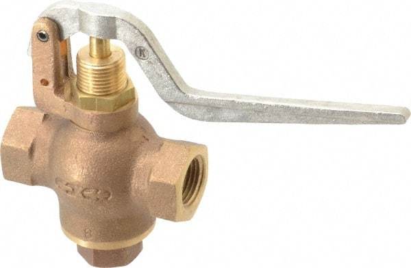 Kingston - 1/2" Pipe, 400 Max psi, Buna N Disc, Self Closing Control Valve - Balanced Valve Squeeze Lever, FNPT x FNPT End Connections - All Tool & Supply