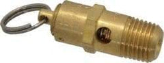 Kingston - 1/4" Inlet, ASME Safety Relief Valve - 100 Max psi, Brass - All Tool & Supply