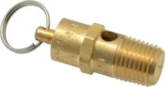 Kingston - 1/4" Inlet, ASME Safety Relief Valve - 200 Max psi, Brass - All Tool & Supply