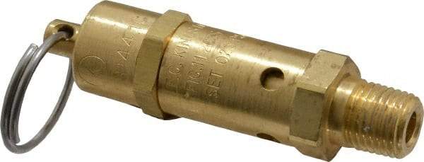 Kingston - 1/4" Inlet, ASME Safety Relief Valve - 25 Max psi, Brass - All Tool & Supply