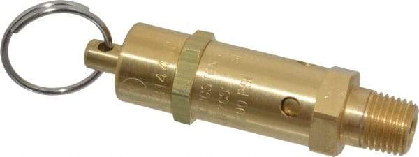 Kingston - 1/4" Inlet, ASME Safety Relief Valve - 200 Max psi, Brass - All Tool & Supply