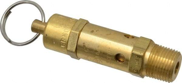 Kingston - 3/8" Inlet, ASME Safety Relief Valve - 200 Max psi, Brass - All Tool & Supply