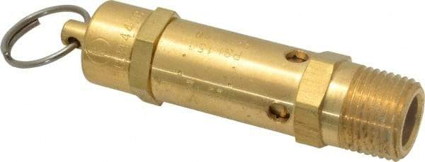 Kingston - 1/2" Inlet, ASME Safety Relief Valve - 150 Max psi, Brass - All Tool & Supply