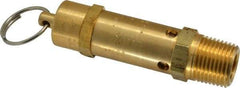 Kingston - 1/2" Inlet, ASME Safety Relief Valve - 200 Max psi, Brass - All Tool & Supply