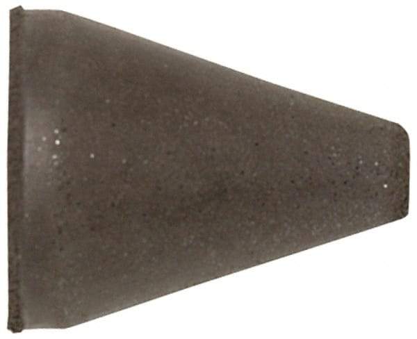 Cratex - 1" Max Diam x 2" Long, Taper, Rubberized Point - Coarse Grade, Silicon Carbide, 1/4" Arbor Hole, Unmounted - All Tool & Supply