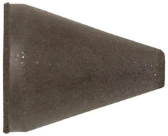 Cratex - 1" Max Diam x 2" Long, Taper, Rubberized Point - Medium Grade, Silicon Carbide, 1/4" Arbor Hole, Unmounted - All Tool & Supply