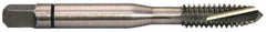 Balax - #10-24 UNC, 3 Flute, Bright Finish, Powdered Metal Spiral Point Tap - Plug Chamfer, Right Hand Thread, 2-3/8" OAL, 0.64" Thread Length, 0.194" Shank Diam, Series BX150 - Exact Industrial Supply