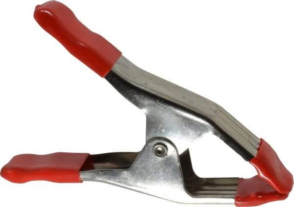 Bessey - 2" Jaw Opening Capacity, 2" Throat Depth, Spring Clamp - Steel Body, Vinyl Handle, Vinyl Tip, 6" OAL - All Tool & Supply